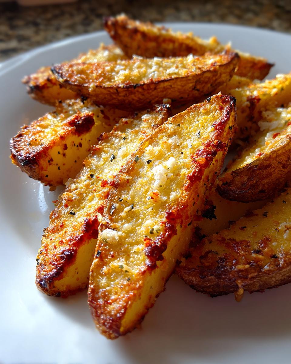 Baked Garlic Parmesan Potato Wedges - detail 2