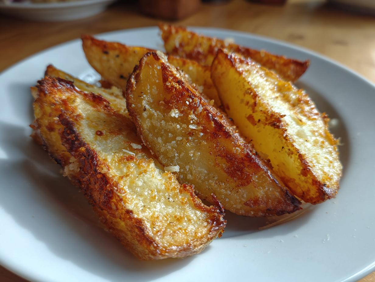 Incredibly Delicious Baked Garlic Parmesan Potato Wedges