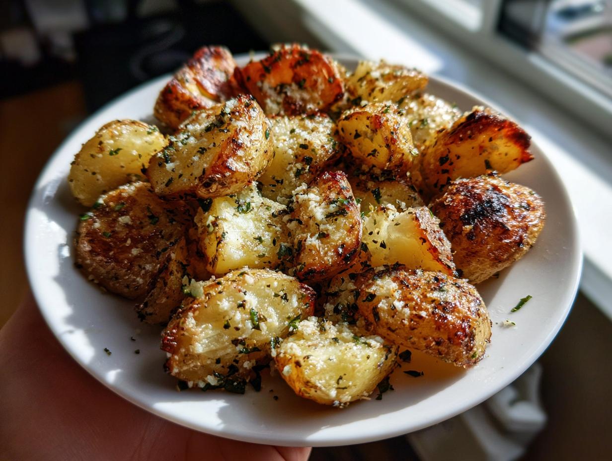 Unbelievable Garlic Parmesan Potatoes Recipe in 4 Steps