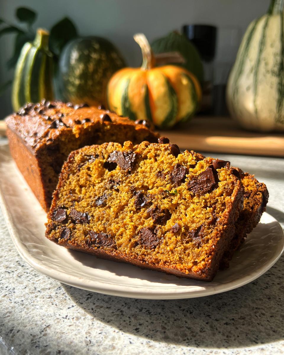 Healthy Pumpkin Zucchini Chocolate Chip Bread - detail 3