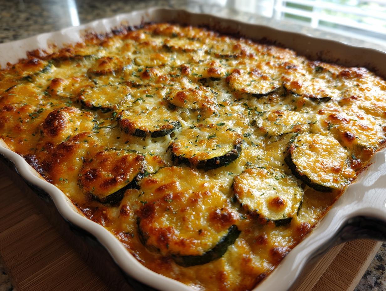 Low-Carb Easy Cheesy Zucchini Bake: Delicious in 25