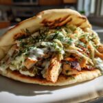 Sheet Pan Chicken Pitas with Fresh Herb Ranch Slaw