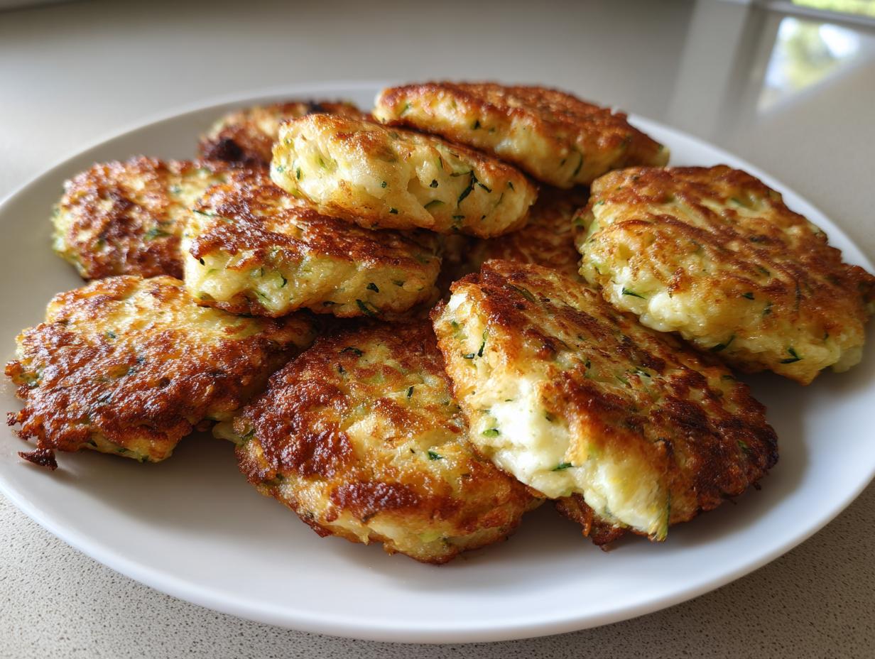 Unbelievably Tasty Zucchini Cottage Cheese Fritters in 20